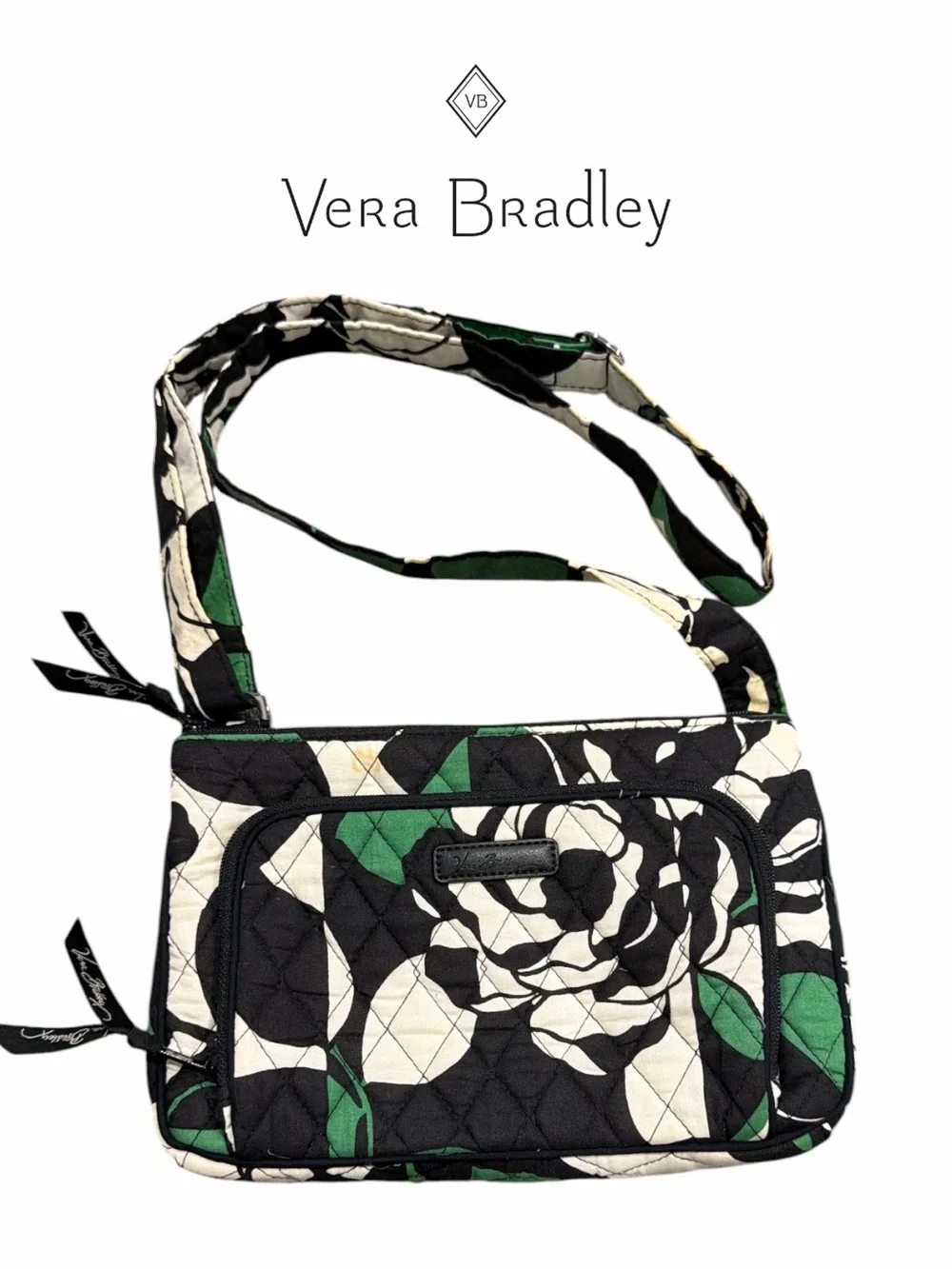 Vera Bradley Triple Zipper Imperial Rose Hipster‎